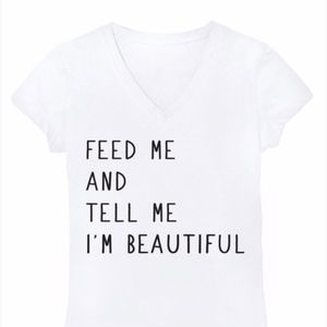Women's cotton V-neck tee